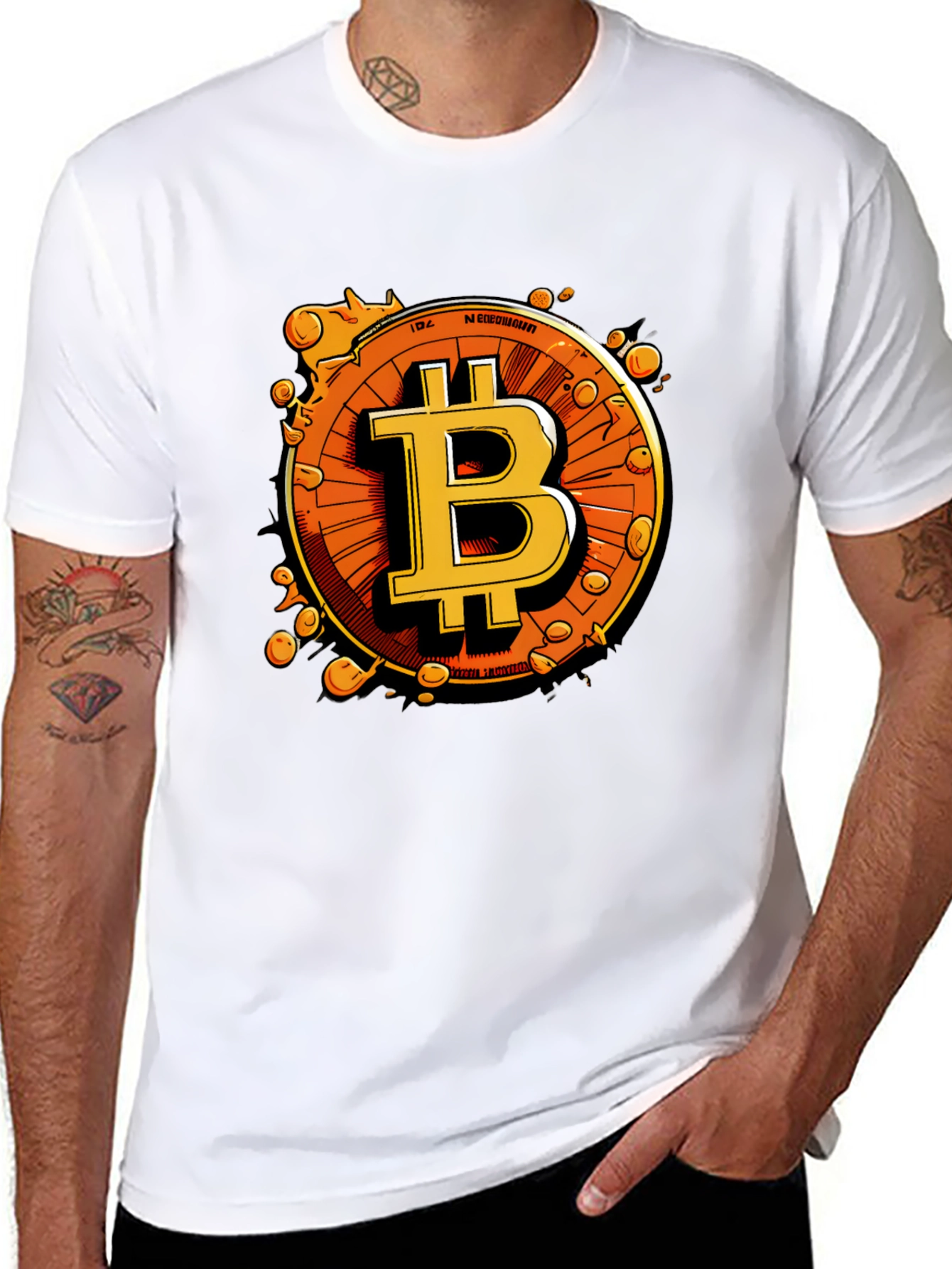 Bitcoin Black T-Shirt Crypto Currency Graphic Tee