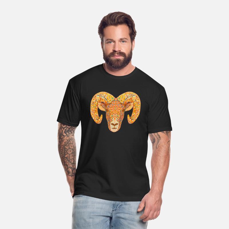 Bighorn Sheep or Ram Head Front Pointillist Art