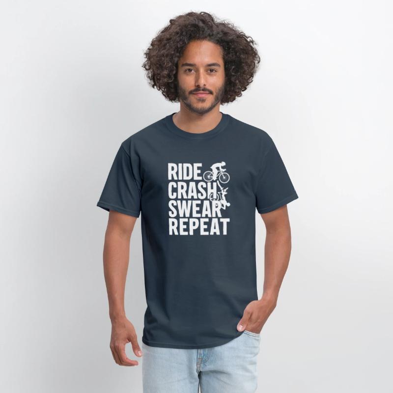 Bike Cycling Lover Crash Repeat Bicycle Cyclist