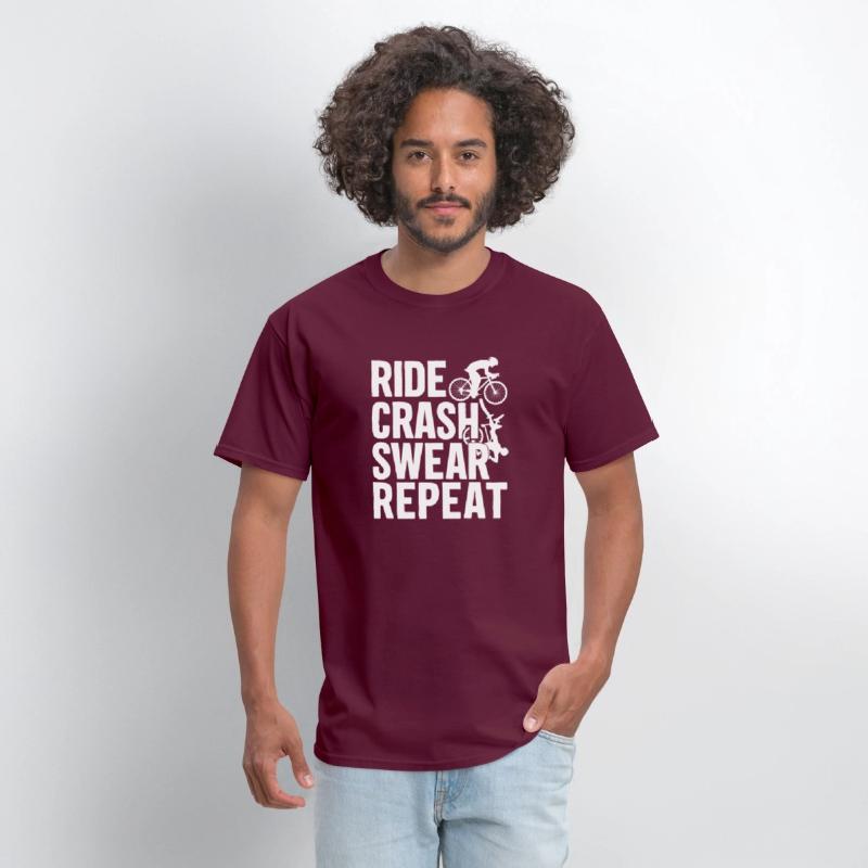 Bike Cycling Lover Crash Repeat Bicycle Cyclist