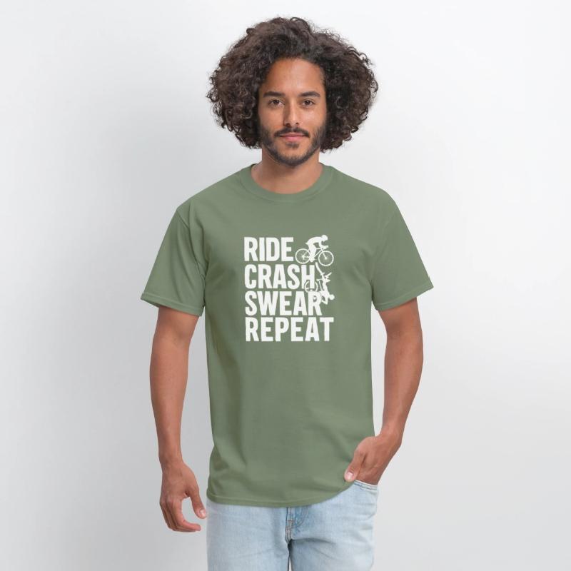 Bike Cycling Lover Crash Repeat Bicycle Cyclist