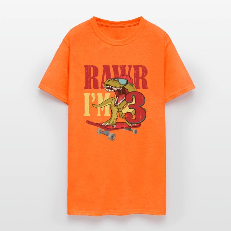 Birth Born Age 3 Years Old Dinosaur Skateboard