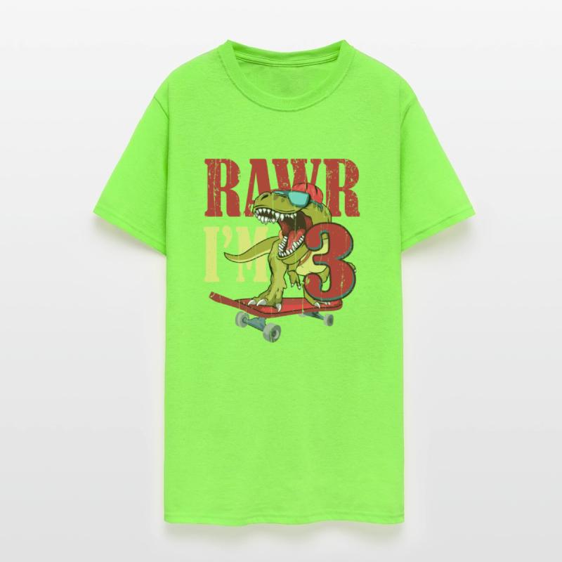 Birth Born Age 3 Years Old Dinosaur Skateboard