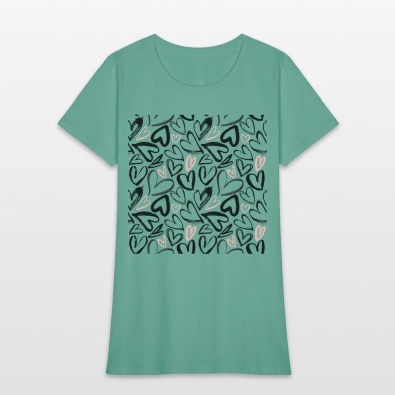 Black And Pink hearts