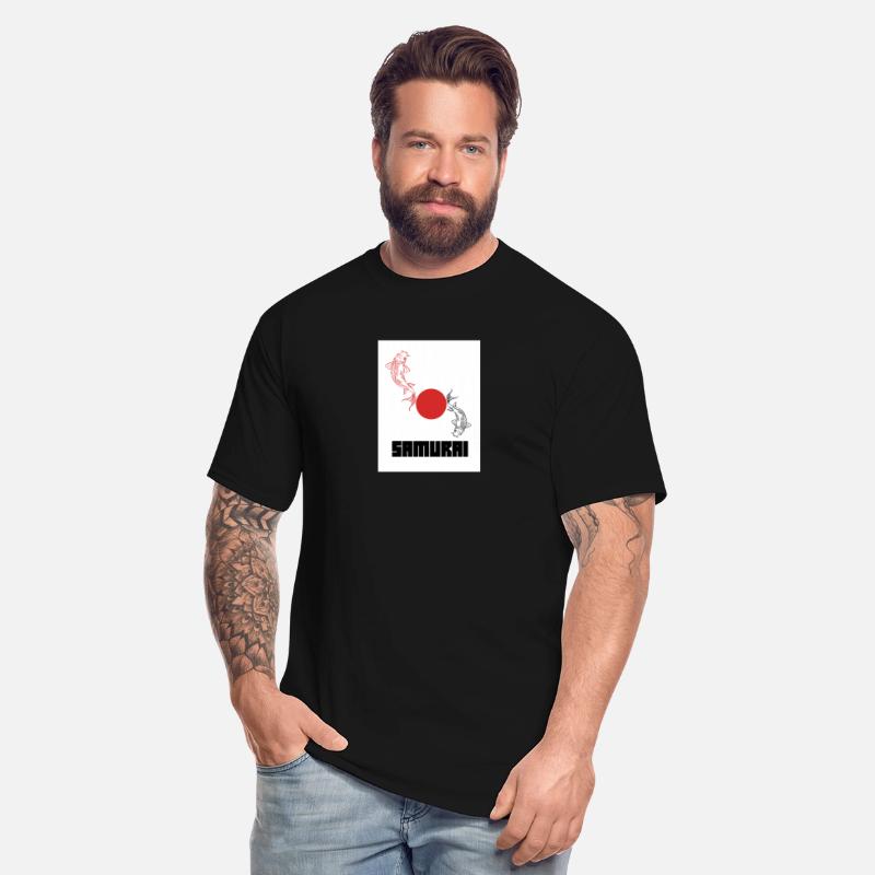 Black and Red Illustrated Yin Yang Koi Graphic