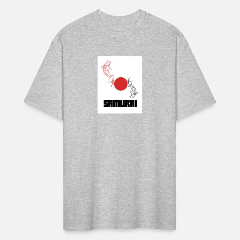 Black and Red Illustrated Yin Yang Koi Graphic