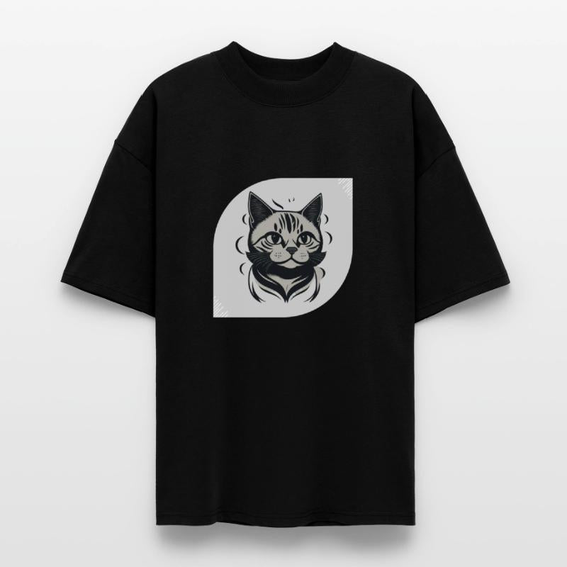 Black and White Cat Face