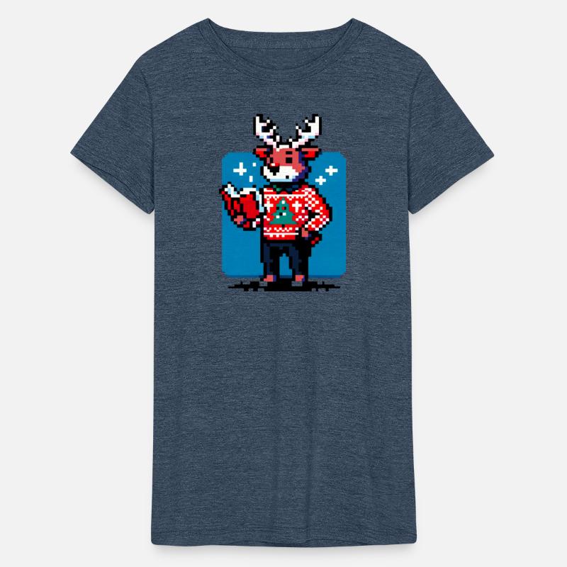 Bookish Reindeer: Retro Pixel Christmas