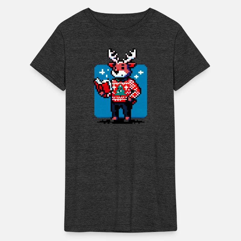 Bookish Reindeer: Retro Pixel Christmas