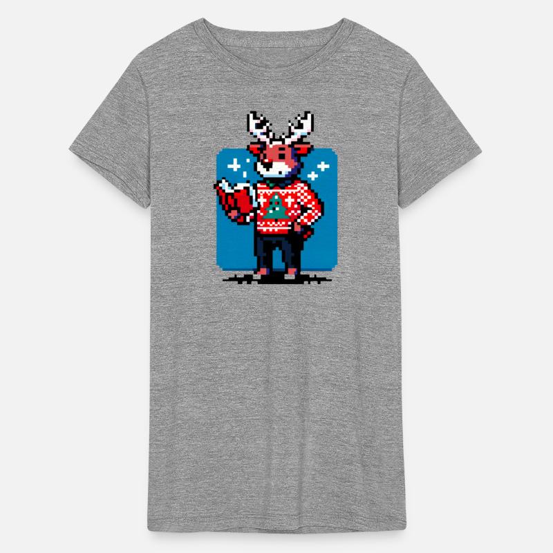 Bookish Reindeer: Retro Pixel Christmas