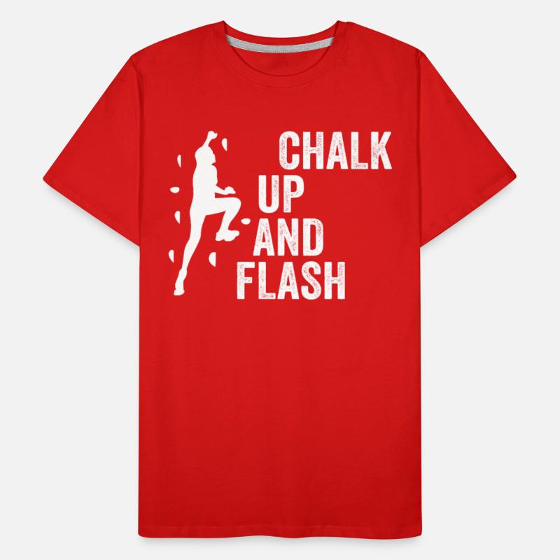 Boulderer Chalk Up And Flash Bouldering