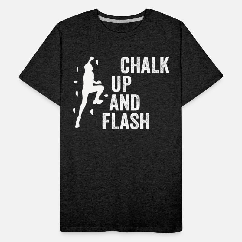 Boulderer Chalk Up And Flash Bouldering