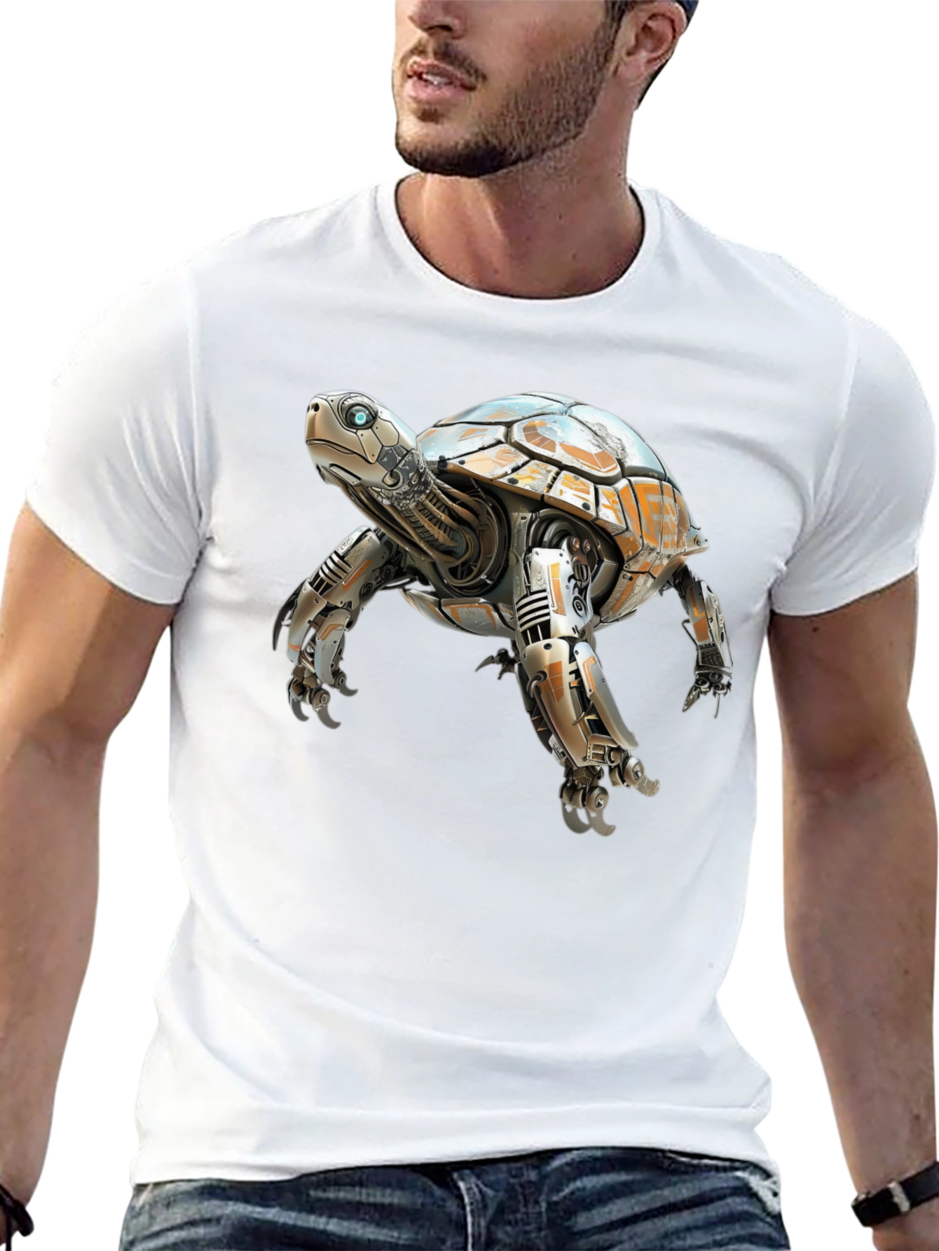 Robotic Turtle Graphic T-Shirt - Black