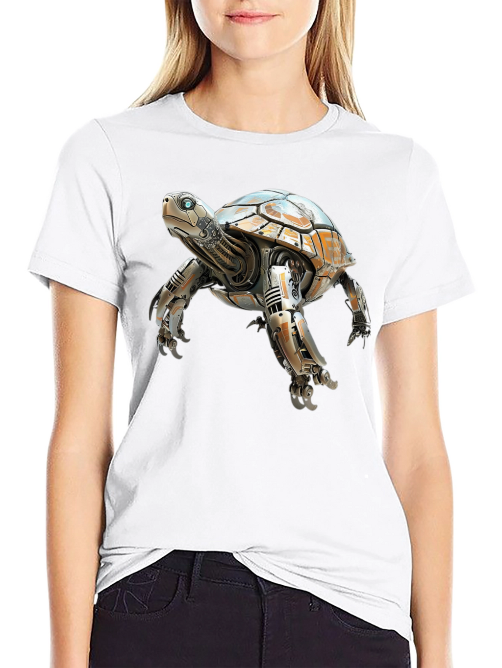 Robotic Turtle Graphic T-Shirt - Black
