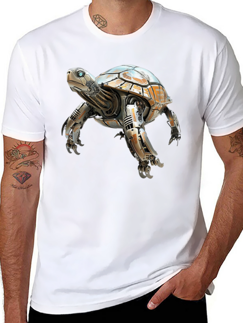 Robotic Turtle Graphic T-Shirt - Black