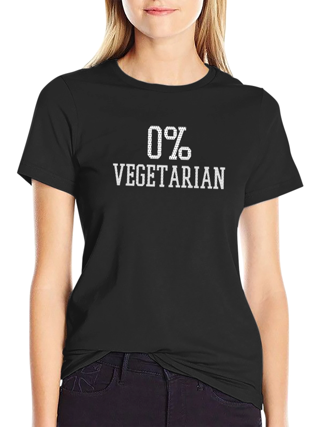 0% Vegetarian Novelty Graphic Tee