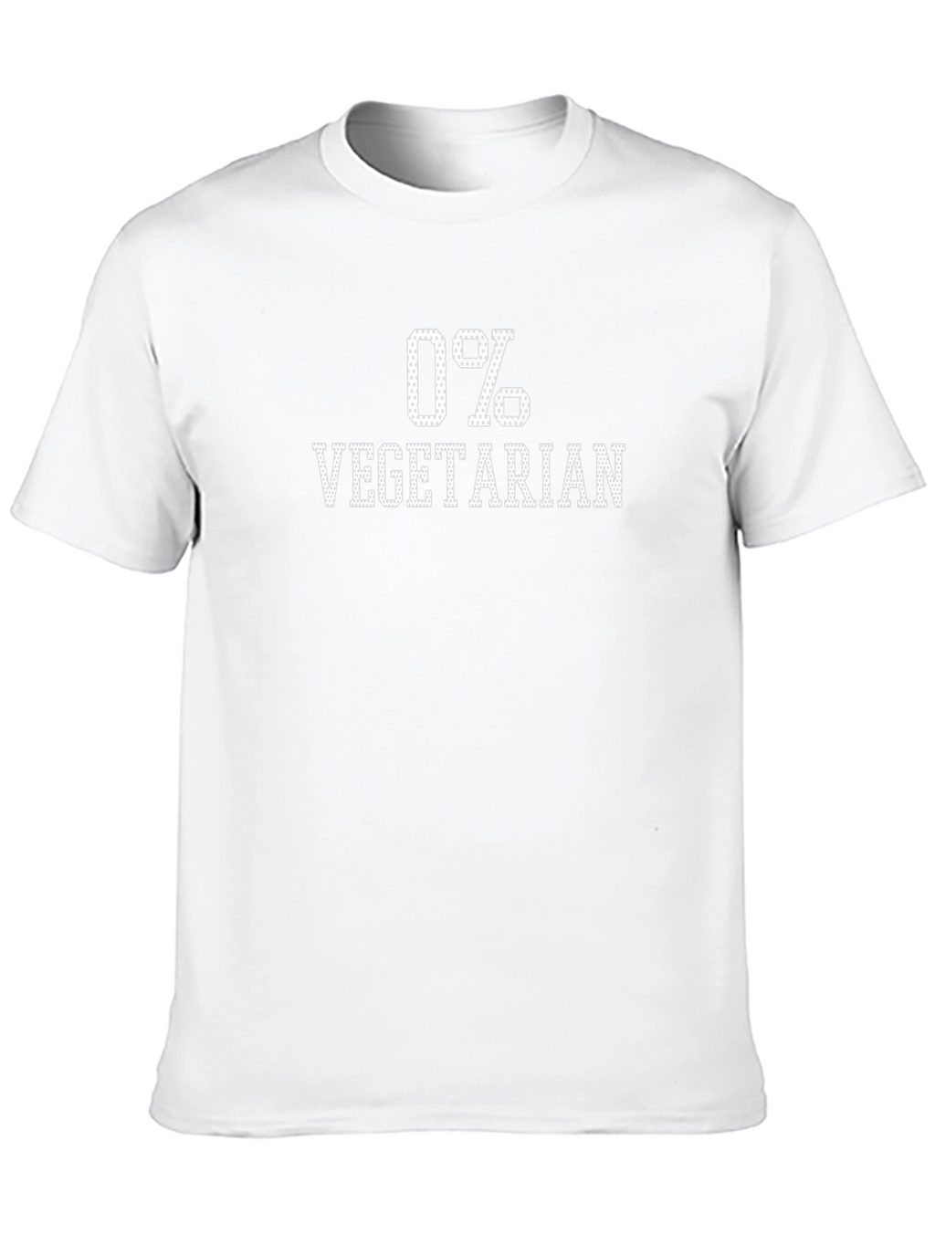 0% Vegetarian Novelty Graphic Tee