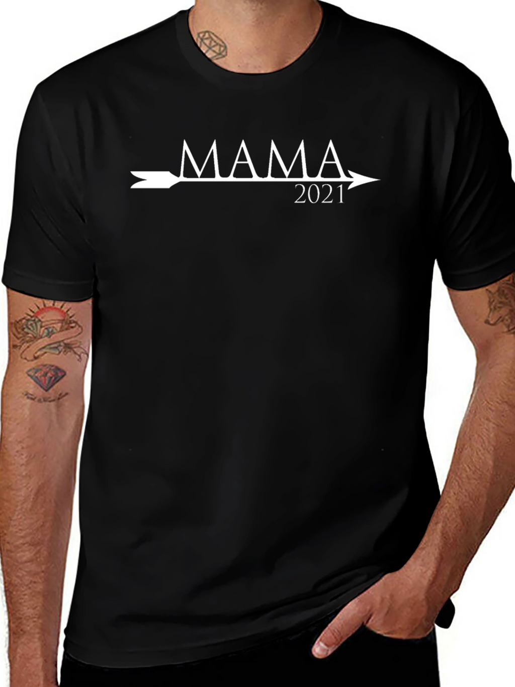 Mama 2021 Arrow Graphic Tee - Black