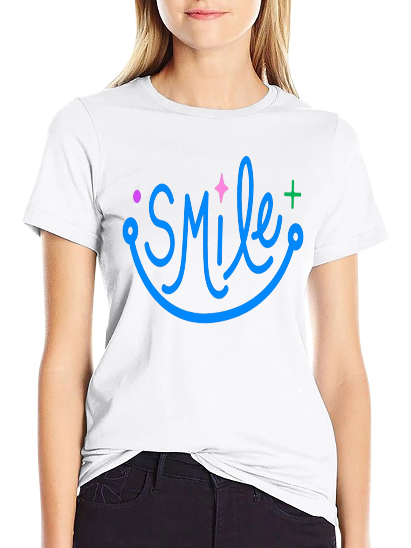 Smile Graphic Black T-Shirt
