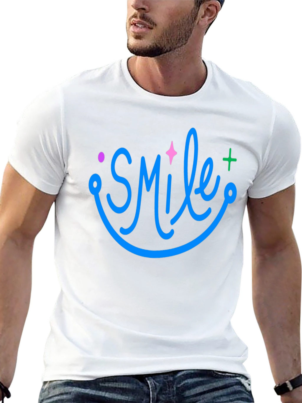 Smile Graphic Black T-Shirt