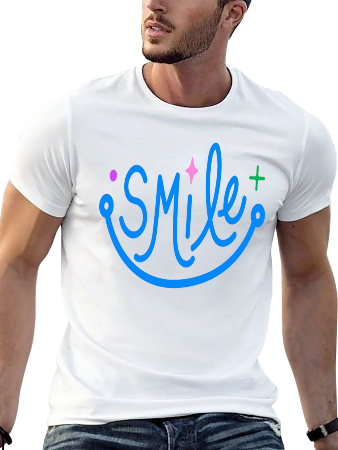Smile Graphic Black T-Shirt