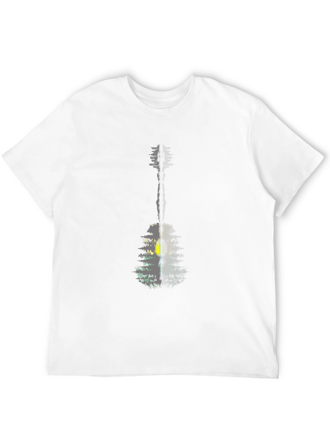 Guitar Nature T-Shirt - Mens Black Graphic Tee