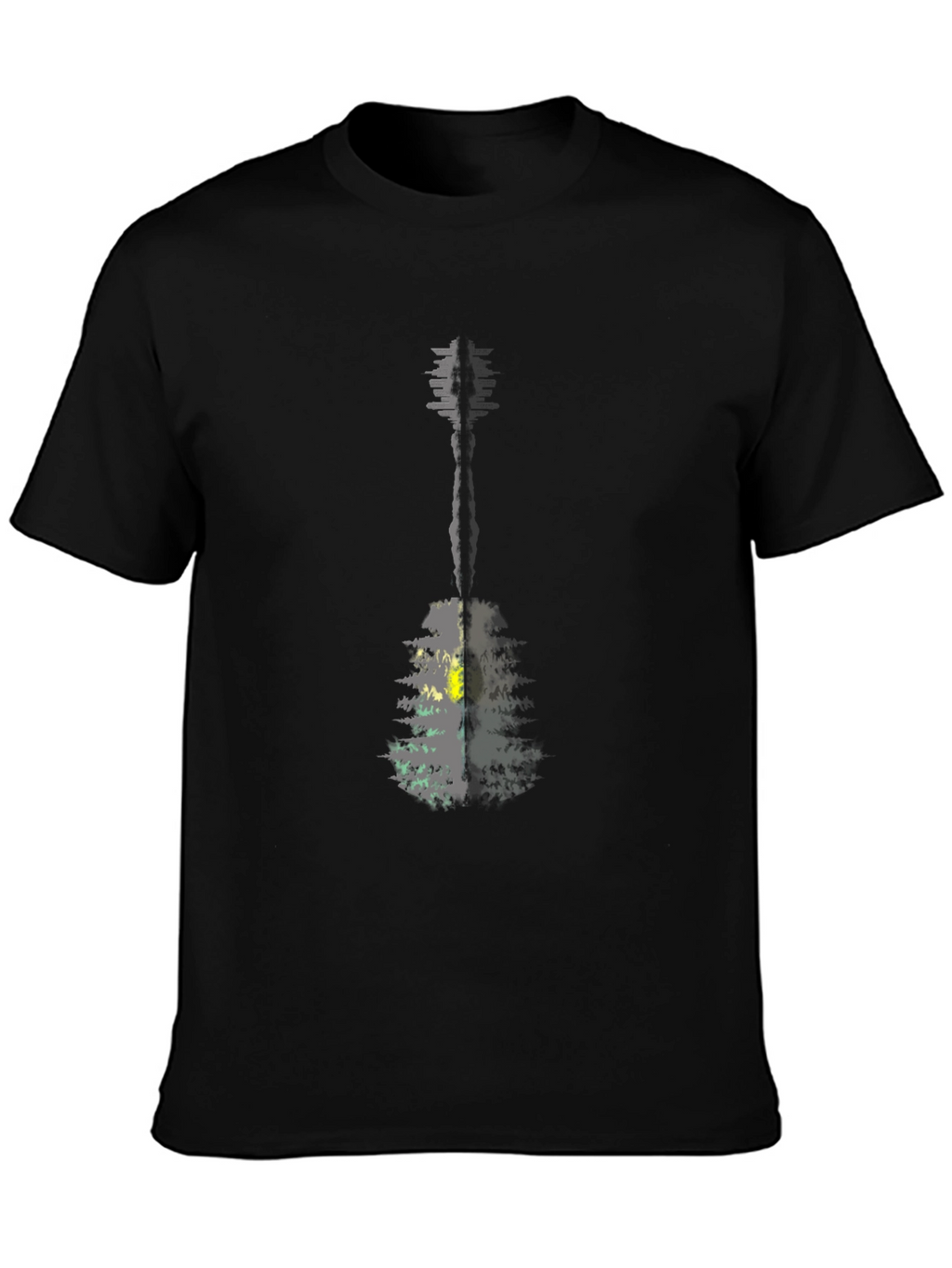 Guitar Nature T-Shirt - Mens Black Graphic Tee