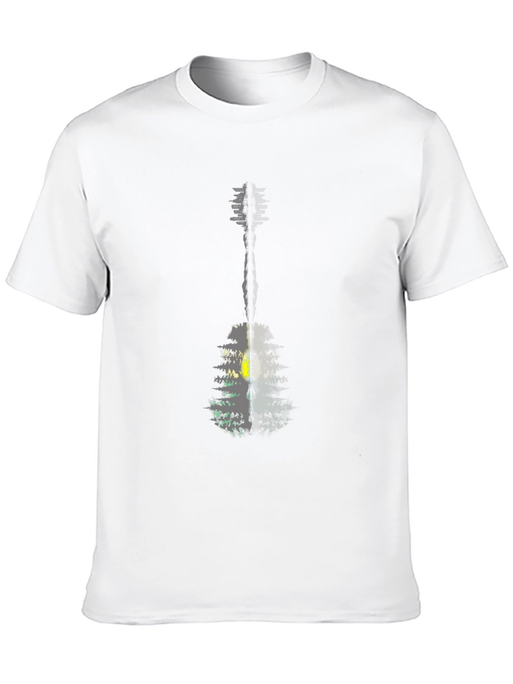 Guitar Nature T-Shirt - Mens Black Graphic Tee