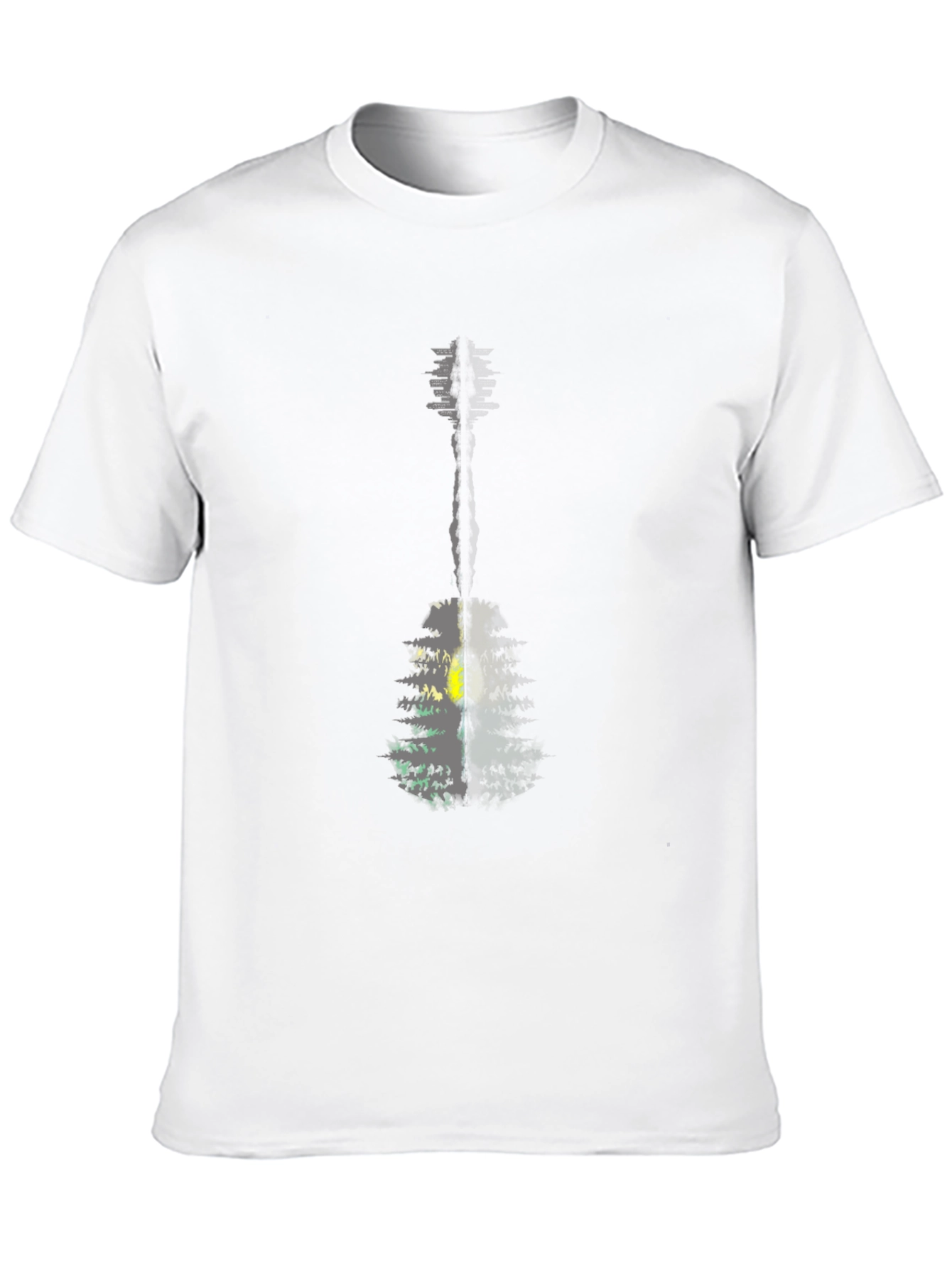 Guitar Nature T-Shirt - Mens Black Graphic Tee