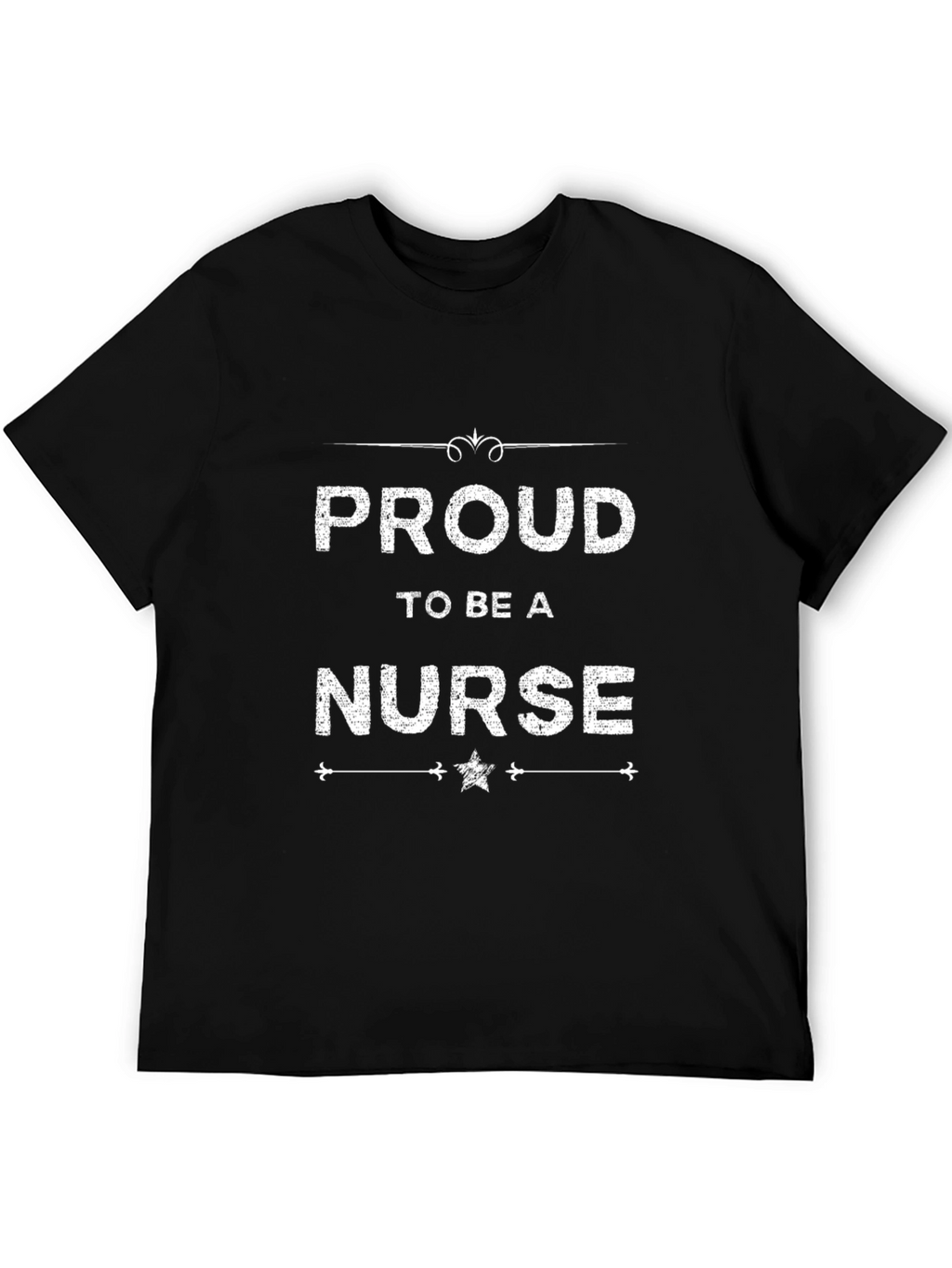 Proud Nurse Graphic Tee - Black Cotton T-Shirt