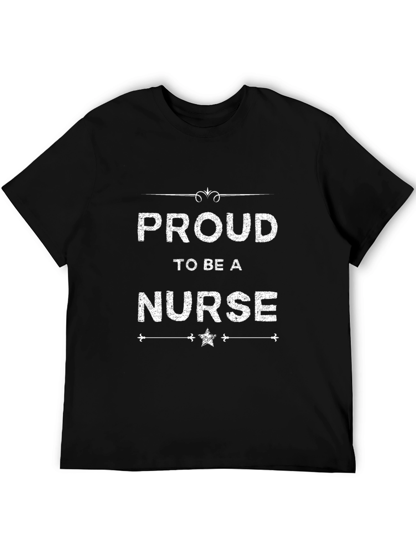 Proud Nurse Graphic Tee - Black Cotton T-Shirt