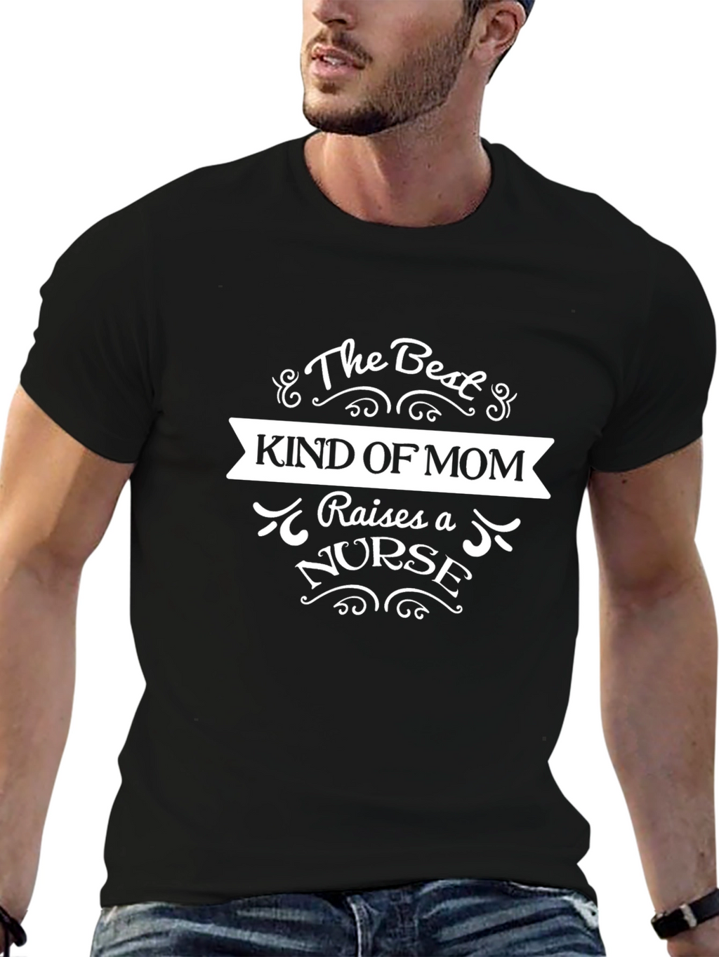 Best Kind of Mom Nurse T-Shirt - Black