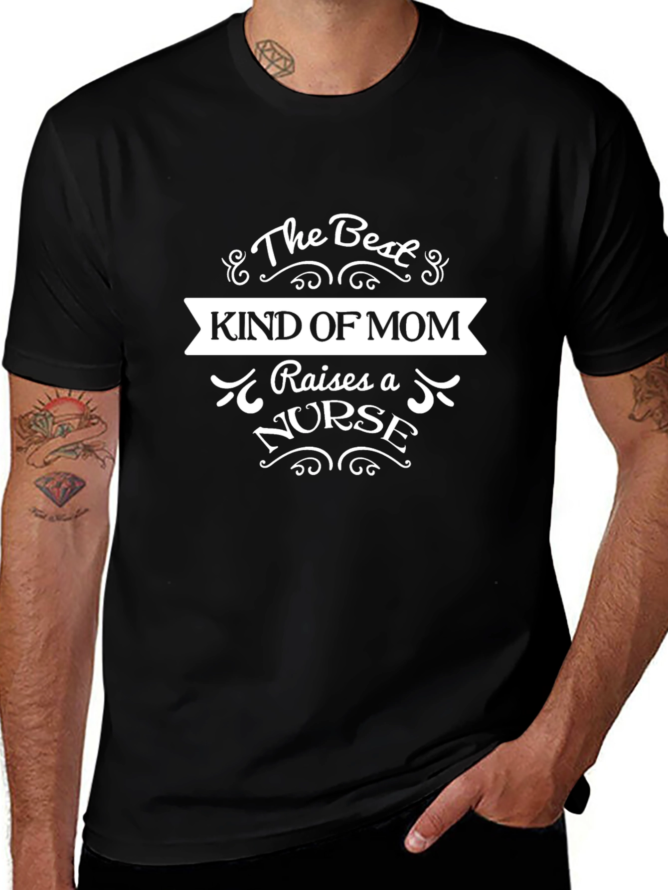 Best Kind of Mom Nurse T-Shirt - Black