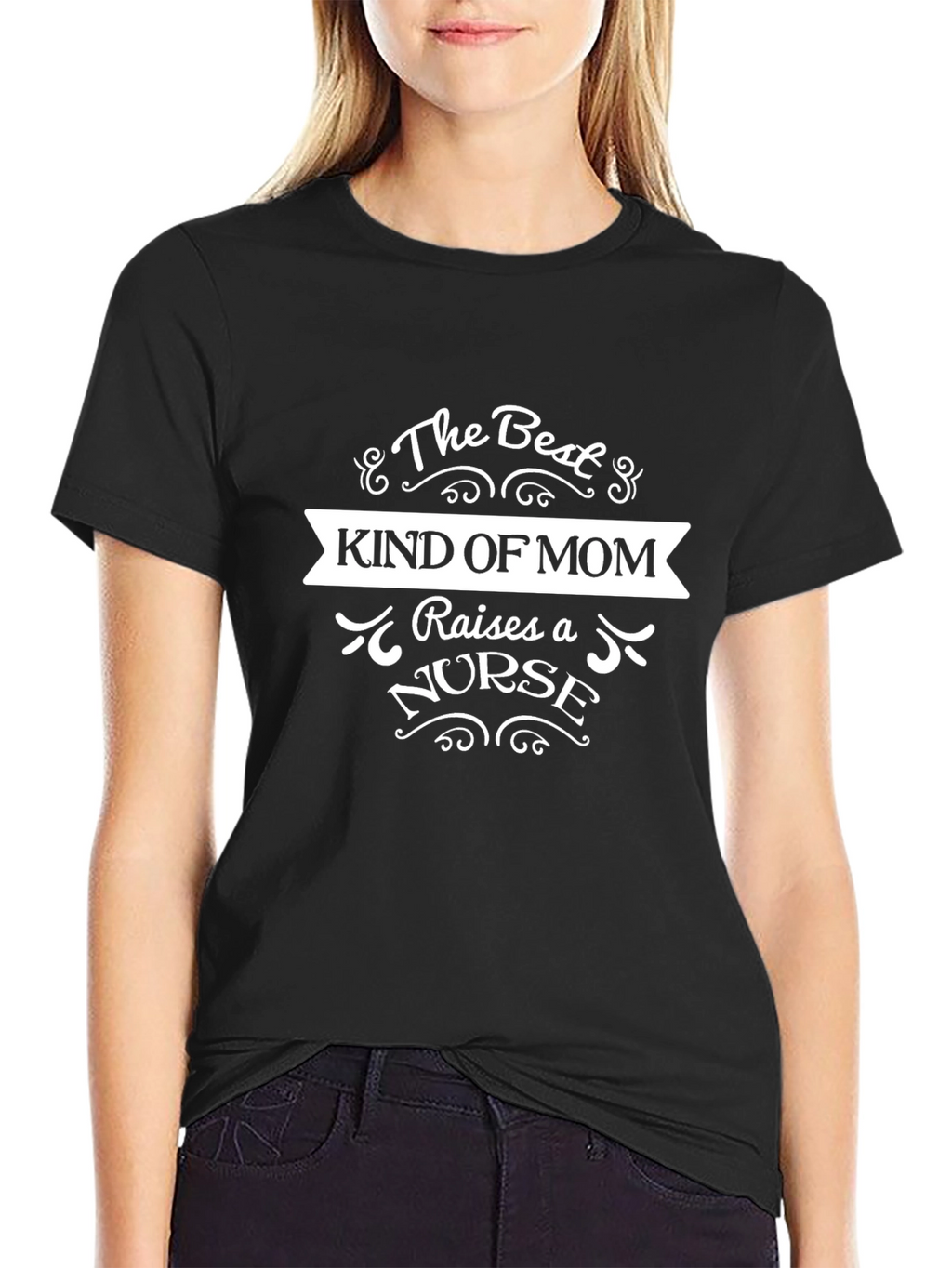 Best Kind of Mom Nurse T-Shirt - Black