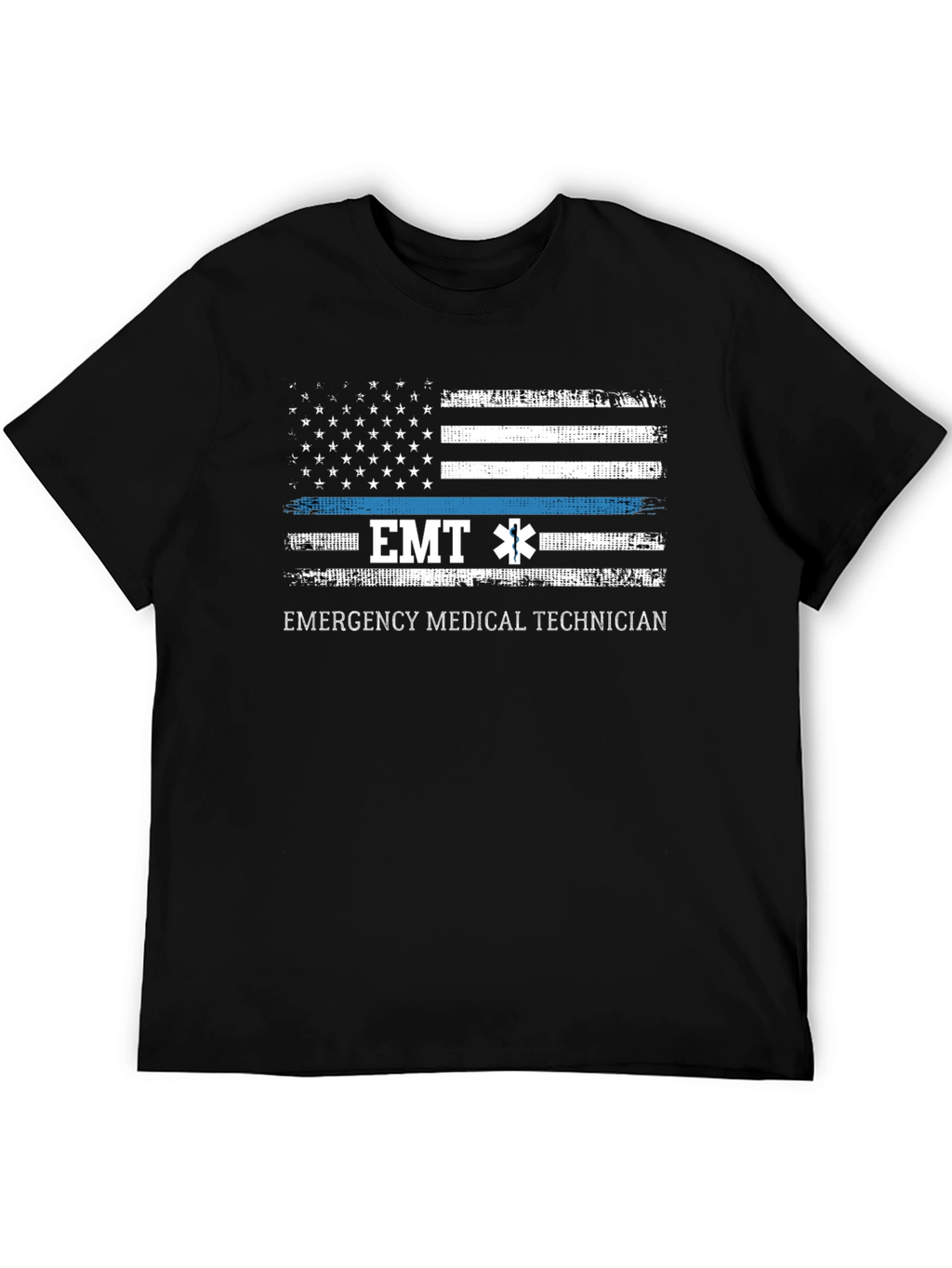 EMT Emergency Medical Technician American Flag T-Shirt