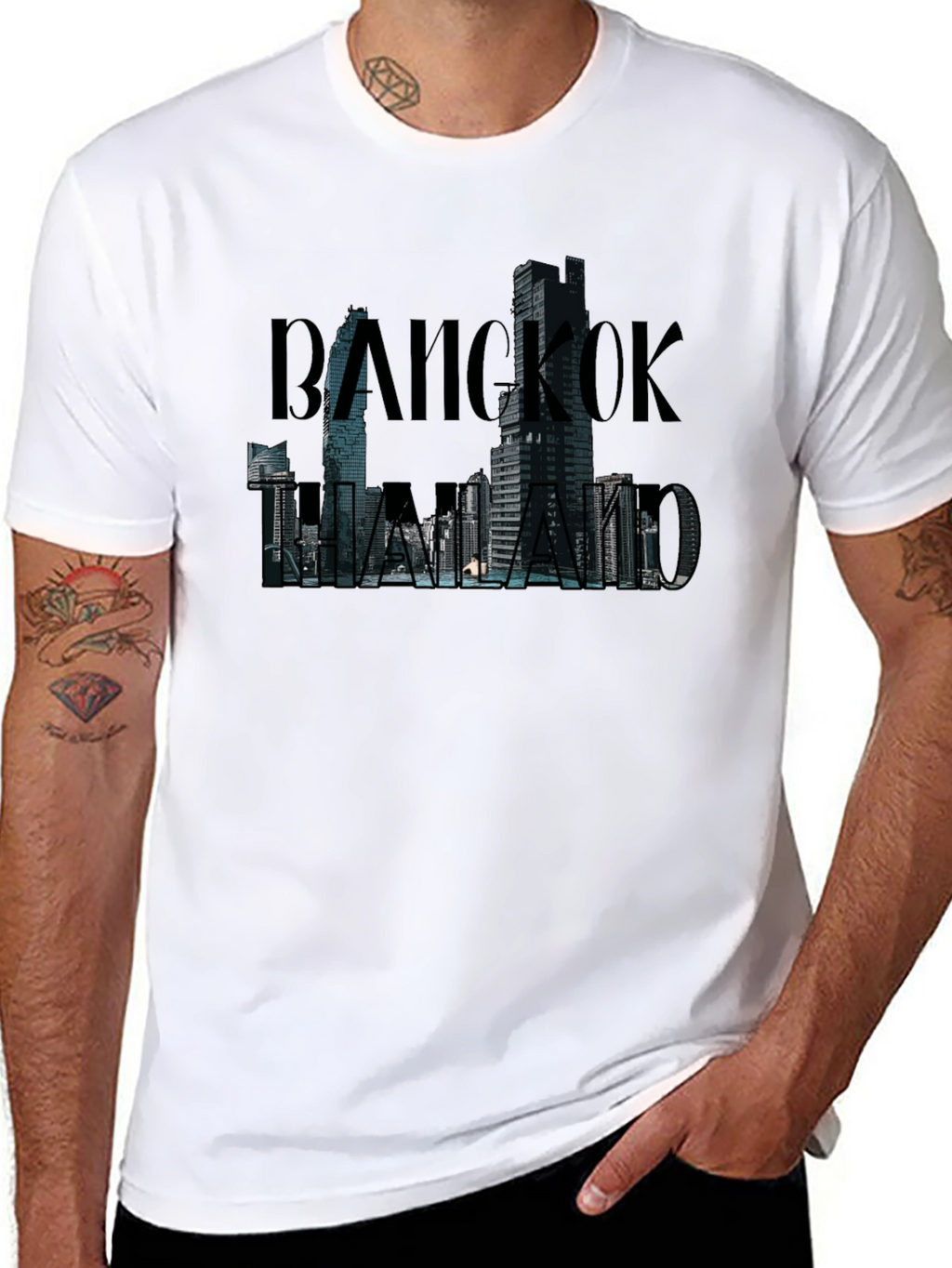 Bangkok Thailand Graphic T-Shirt - Urban Cityscape Design