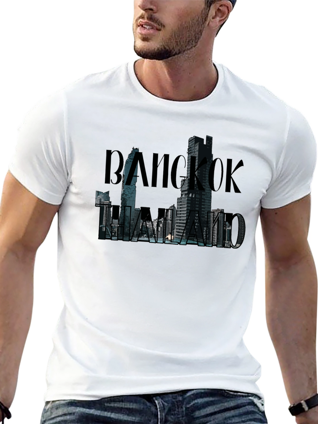 Bangkok Thailand Graphic T-Shirt - Urban Cityscape Design
