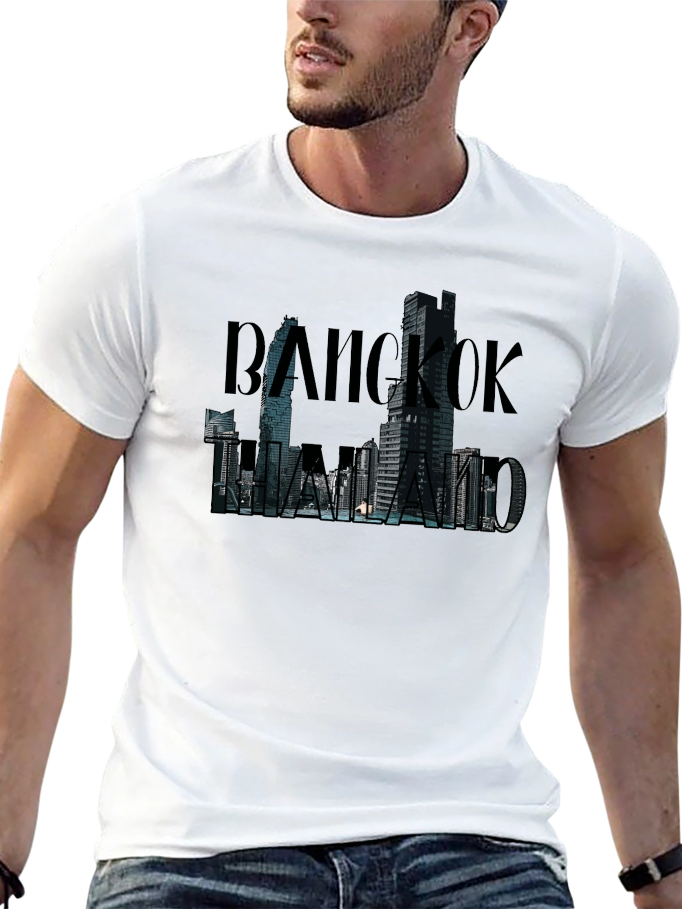 Bangkok Thailand Graphic T-Shirt - Urban Cityscape Design