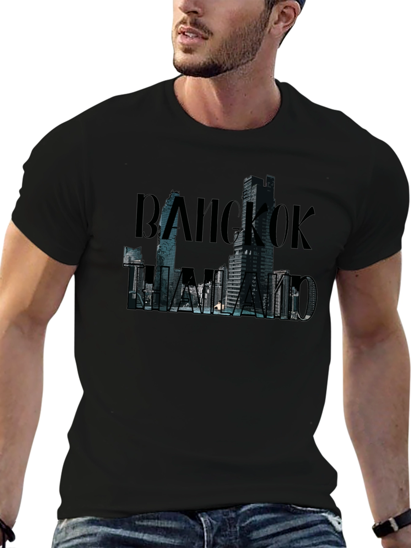 Bangkok Thailand Graphic T-Shirt - Urban Cityscape Design