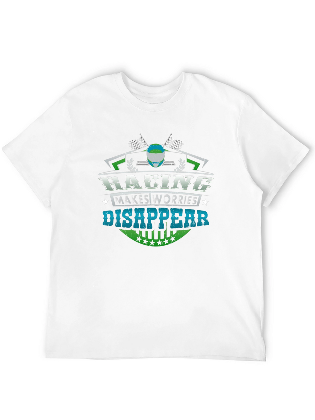 Racing Makes Worries Disappear Black T-Shirt