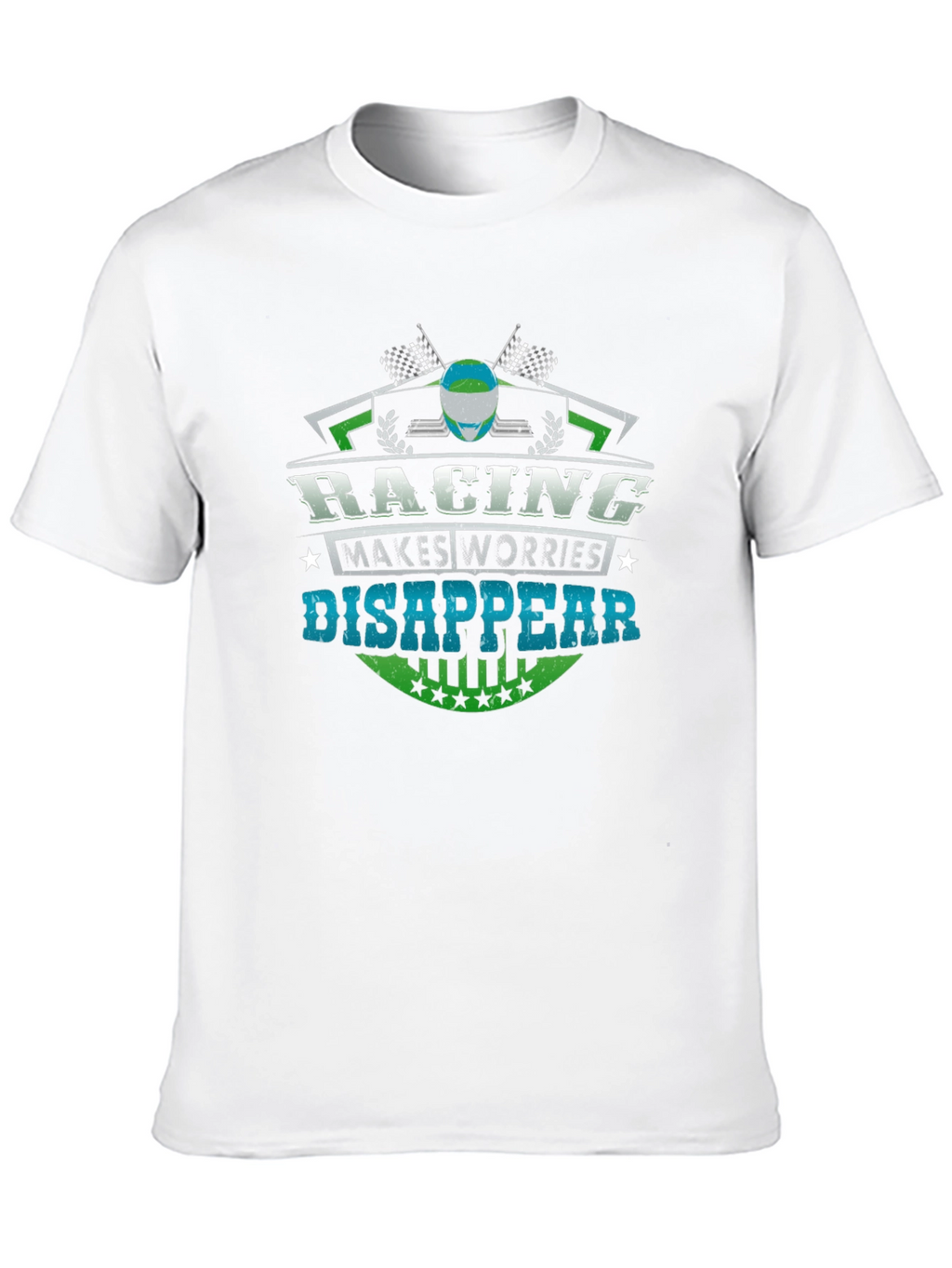 Racing Makes Worries Disappear Black T-Shirt