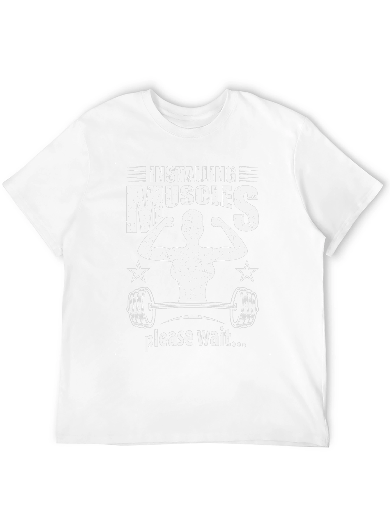 Installing Muscles Black Graphic T-Shirt