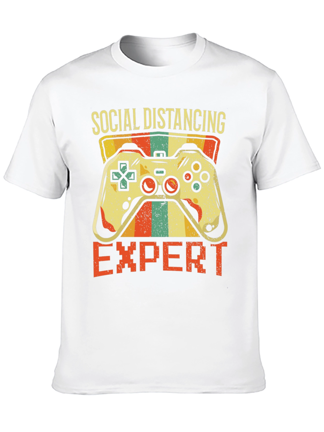 Social Distancing Expert Gamer T-Shirt - Black