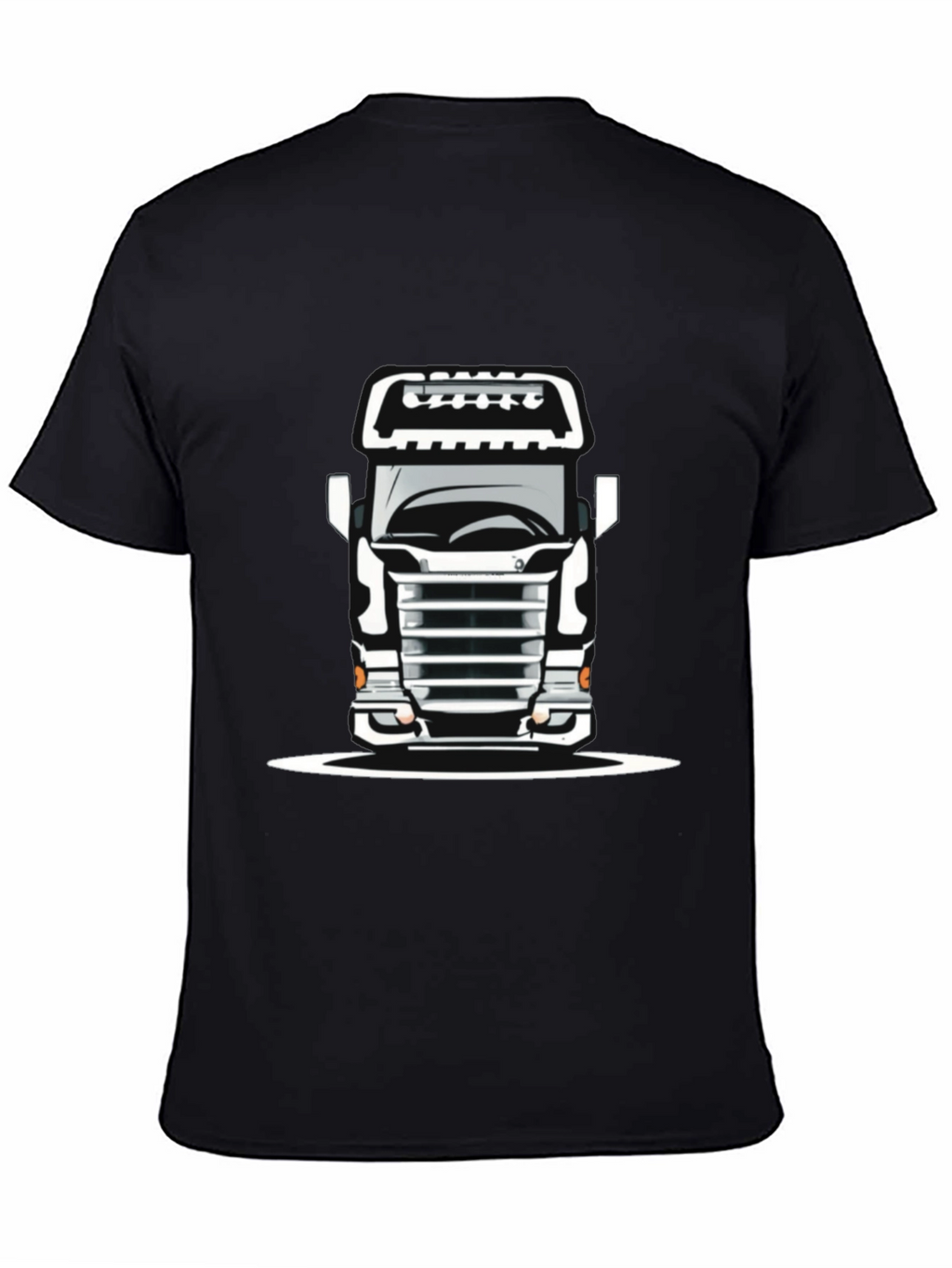 Truck Graphic Tee - Bold Black Cotton T-Shirt