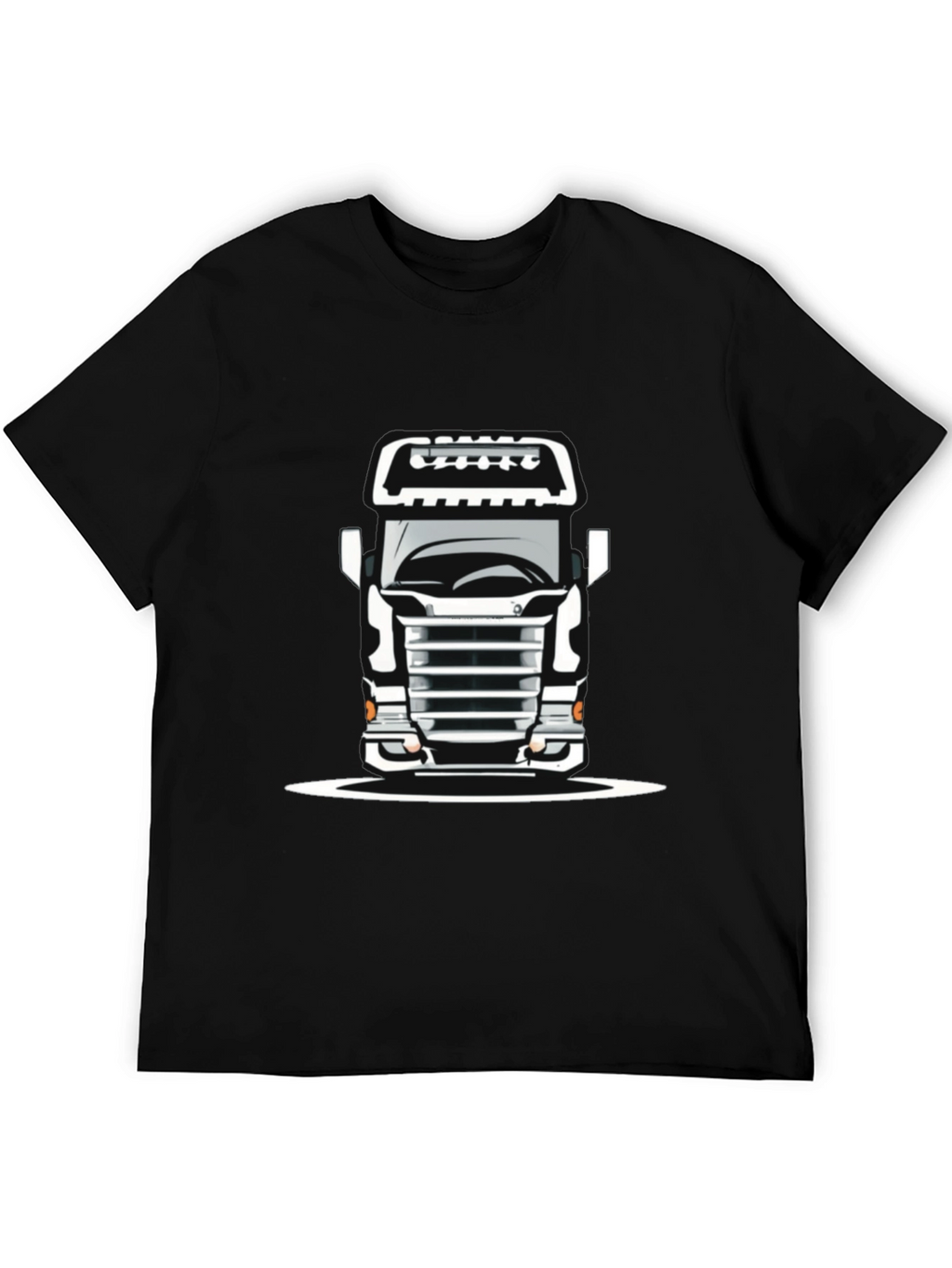 Truck Graphic Tee - Bold Black Cotton T-Shirt