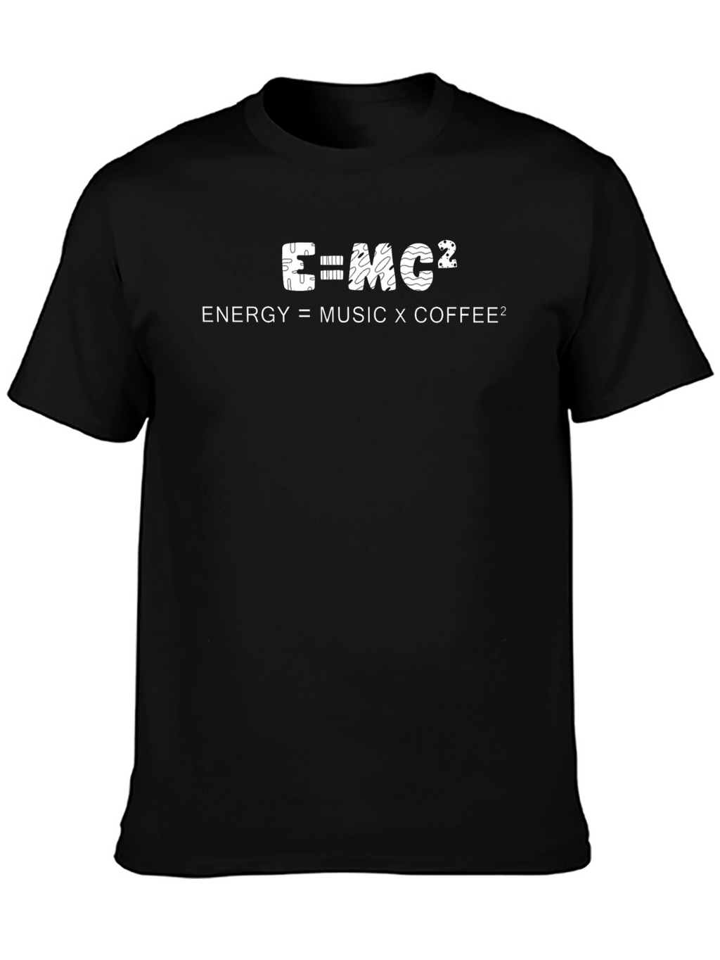 Funny E=MC2 Energy Music Coffee T-Shirt