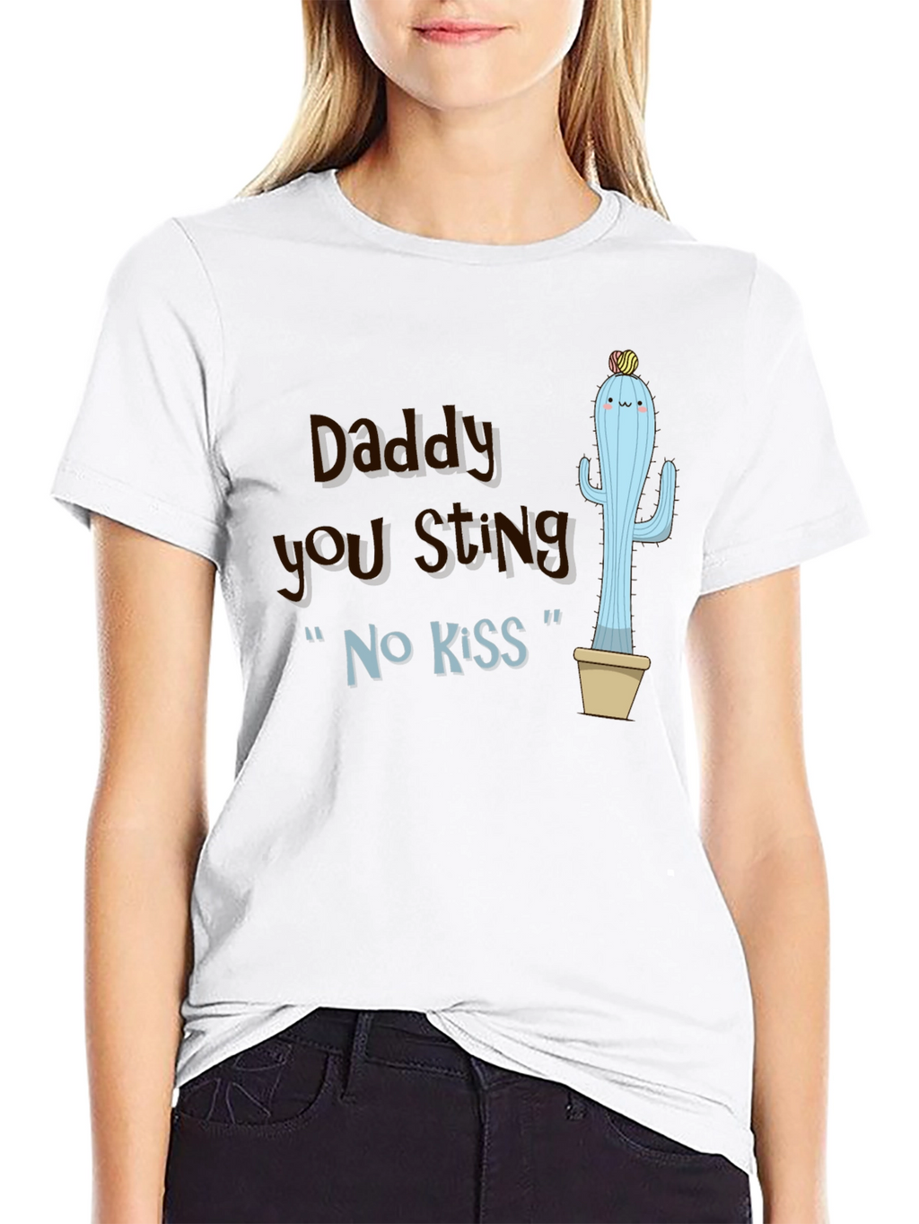 Daddy You Sting Cactus T-Shirt Novelty Humor Tee