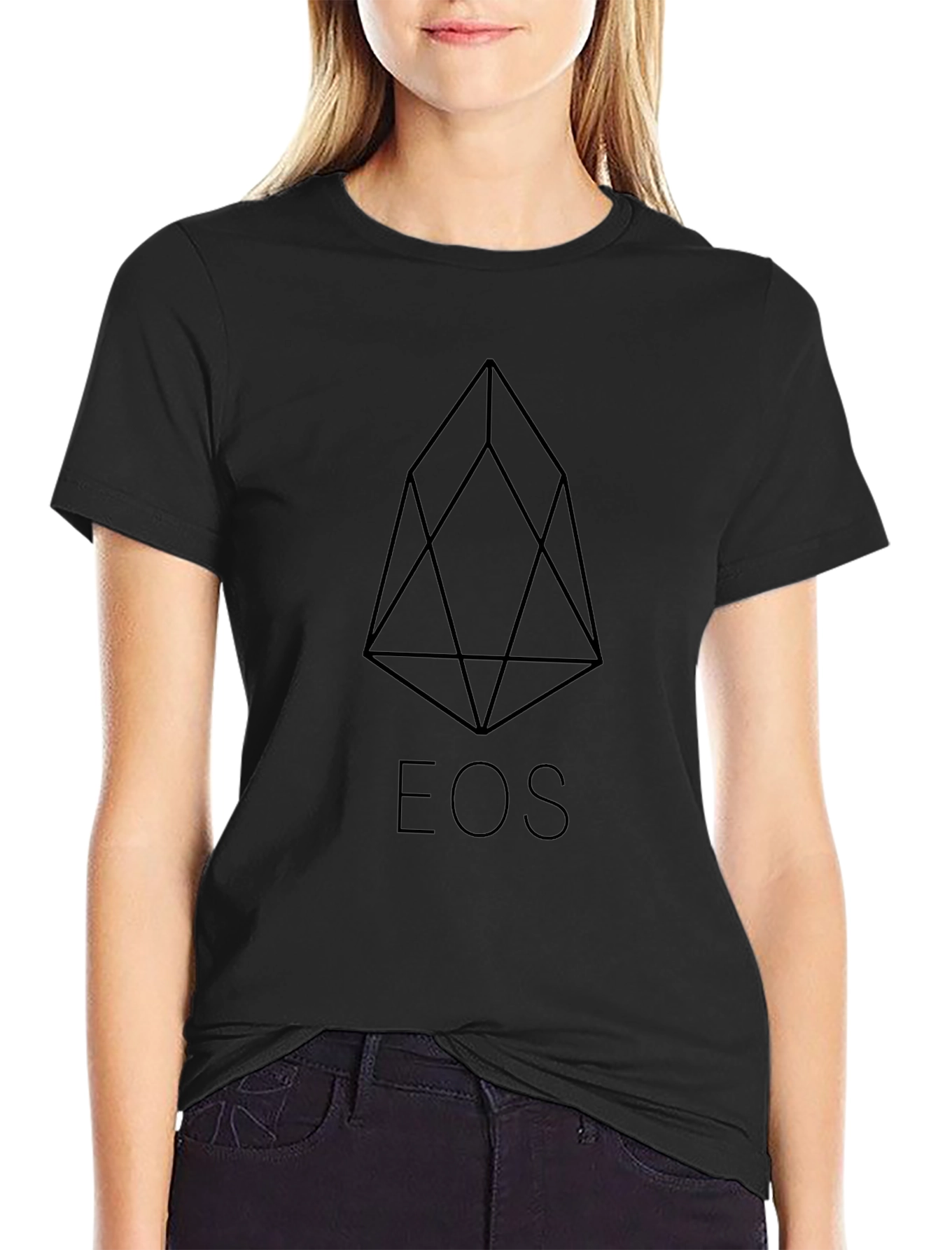 EOS Crypto Logo Black T-Shirt