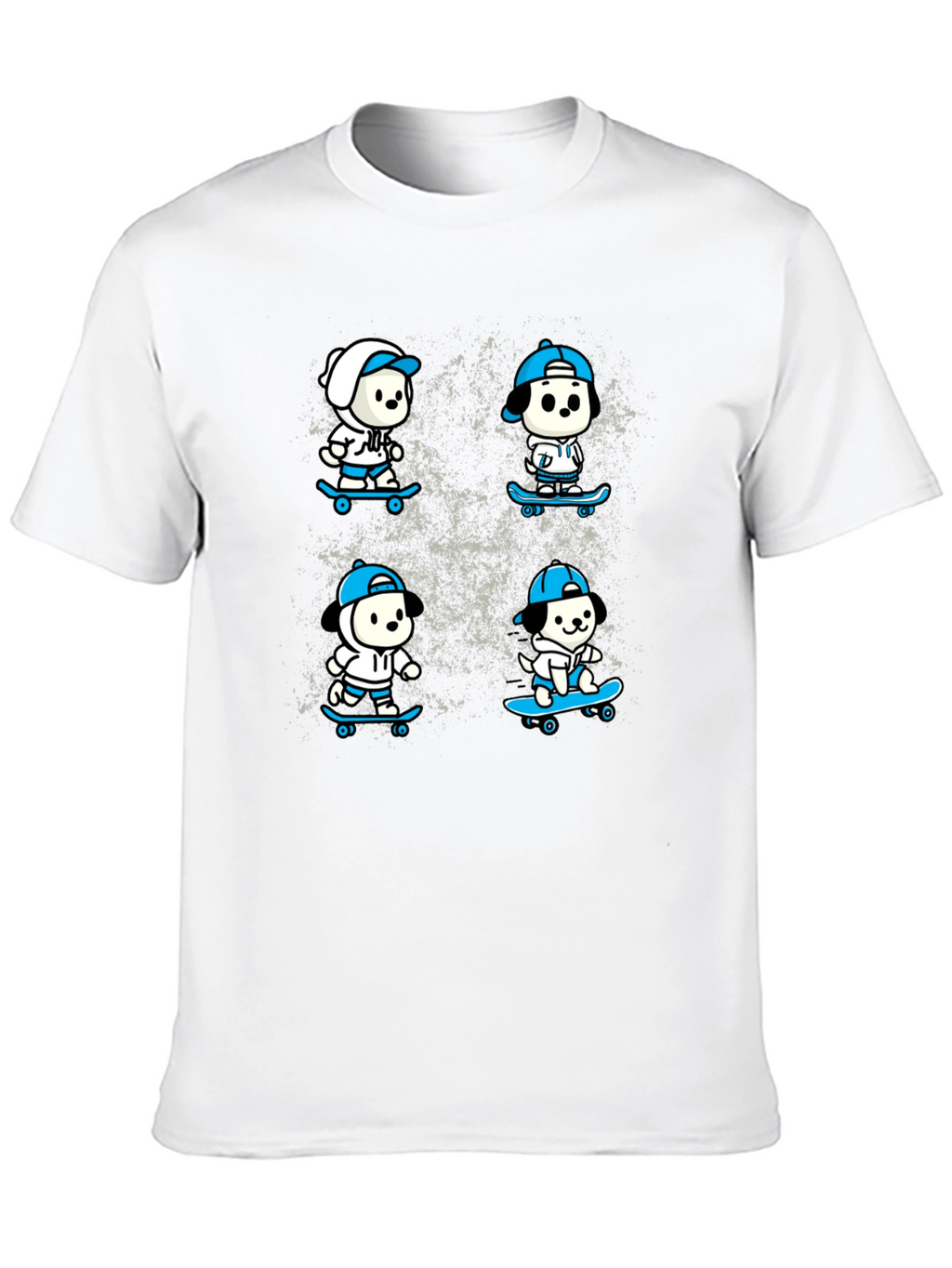 Cool Skateboard Dog T-Shirt - Black
