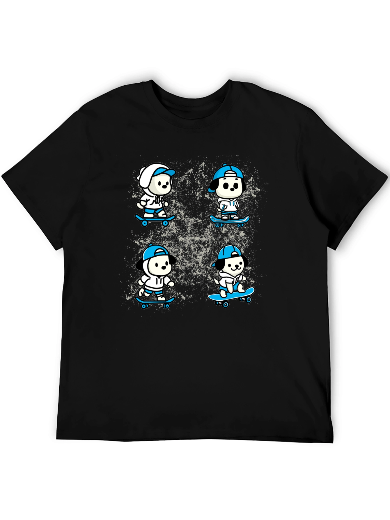 Cool Skateboard Dog T-Shirt - Black